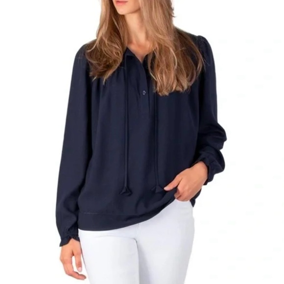 Joie Women’s Peasant Blouse Navy Size Medium - Picture 1 of 6
